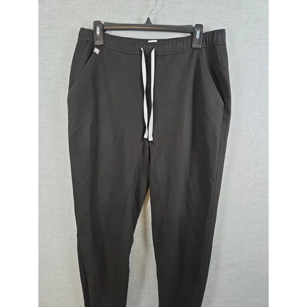 Figs‎ Scrub Jogger Pants Mens M Black Drawstring Medical Uniform Elastic Waist